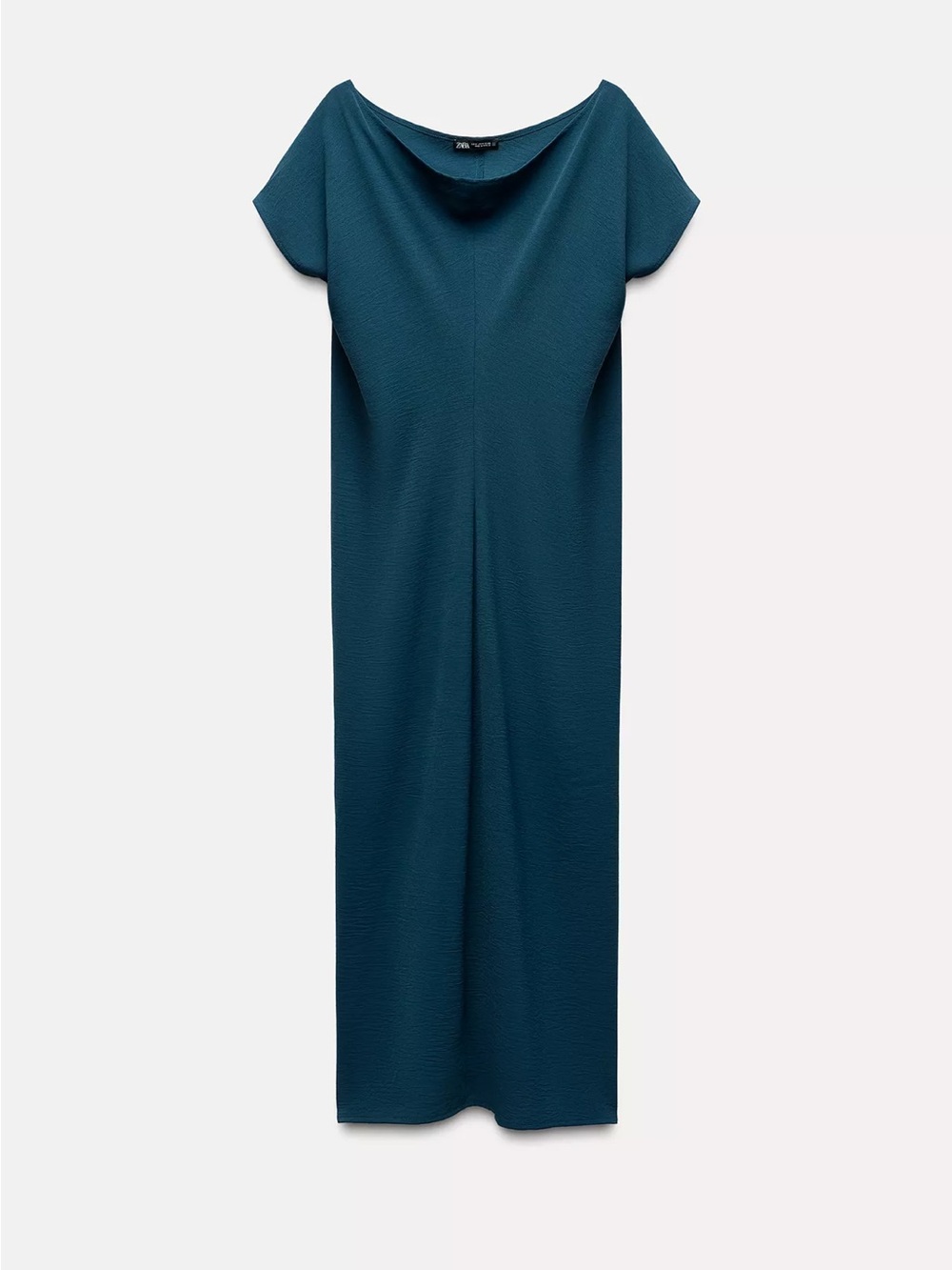 Zara Size Large Flowy Pleated Blue Dress.